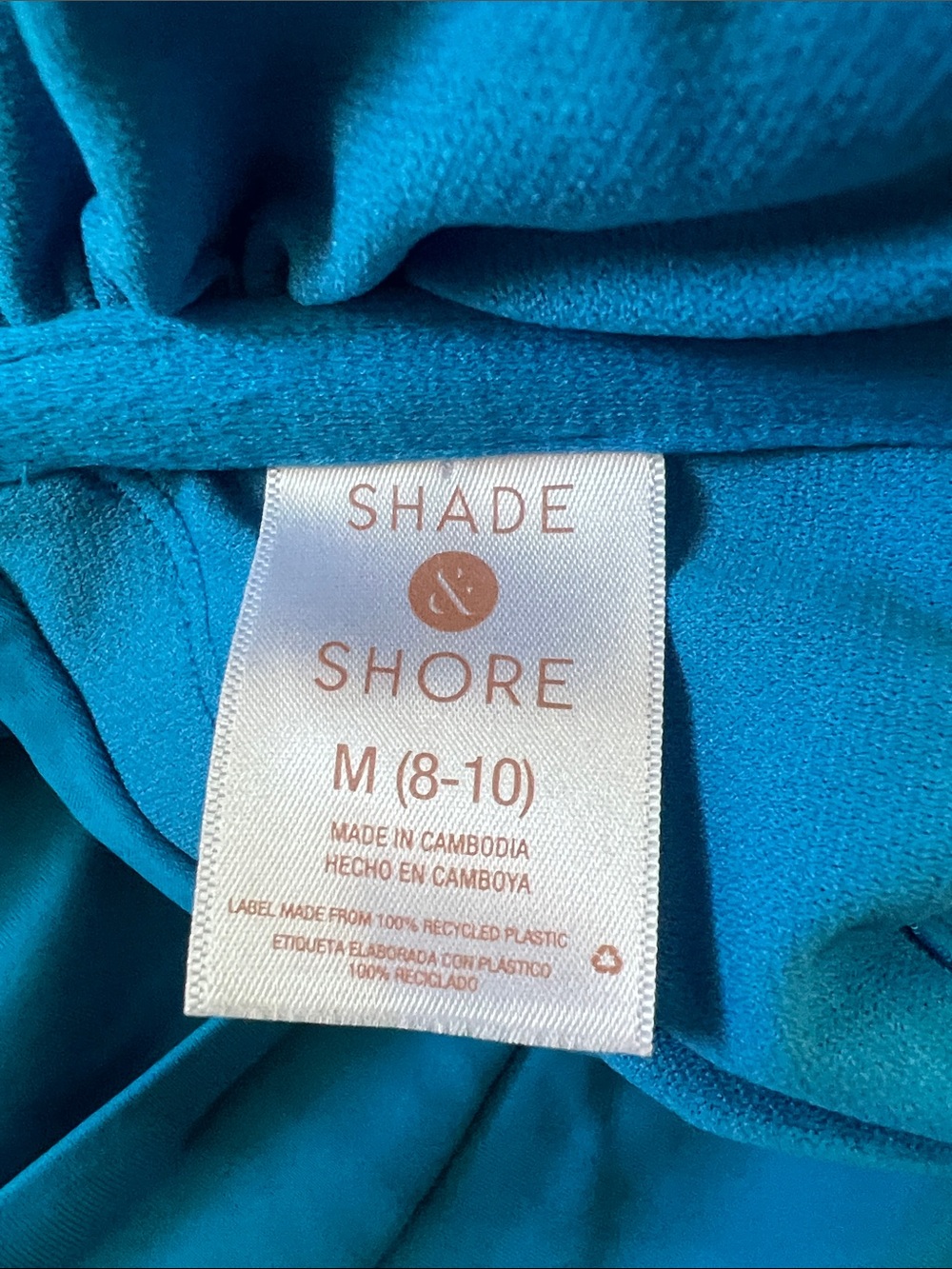Shade & Shore Bright Blue One-Piece Swimsuit - medium 8/10 - Picture 4 of 4